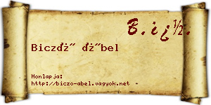 Biczó Ábel névjegykártya